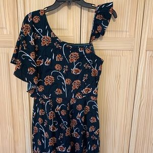 Sugar Lips Dark Green Floral Jumpsuit